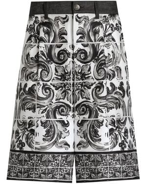 Dolce & Gabbana マジョリカ デニムショーツ - グレー
