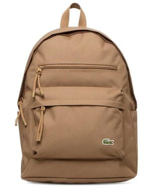 Lacoste Neocroc Logo-Patch Zip-Around Backpack - Natural