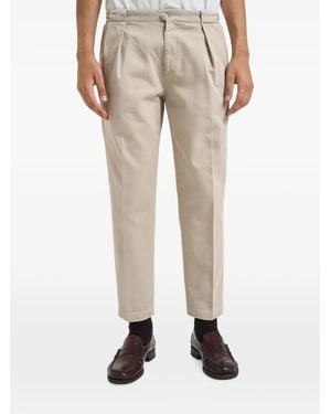 Briglia 1949 Bellod Pleated Tapered Trousers - Natural