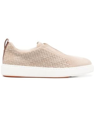 Santoni Wave Trainers - Natural
