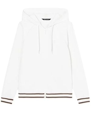 ARMANI EXCHANGE Stripe-Trim Hoodie - White