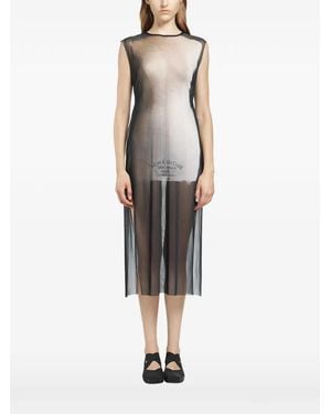 IA London Semi Couture Sheer Dress - Black