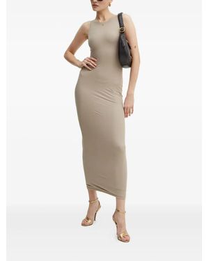Guess Triangle-Embellished Sleeveless Maxi Dress - Natural