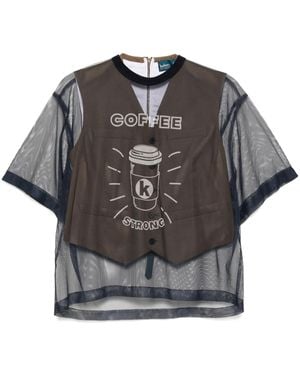 Kolor Graphic-Print Top - Gray
