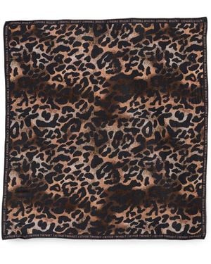 Twinset Animal-Print Kefiah - Black