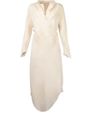 Peter Cohen Victor Asymmetric Midi Dress - Natural
