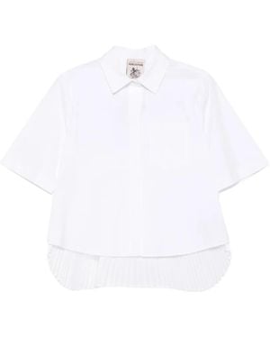 Semicouture Pleated-Detail Shirt - White