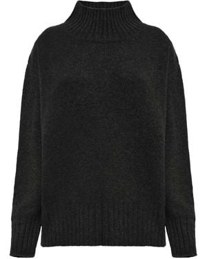 Malo Ribbed-Knit Turtleneck Jumper - Black