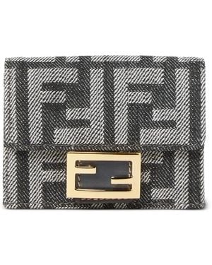 Fendi Baguette Trifold Wallet - Grey