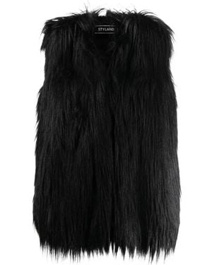 Styland Faux-Fur Gilet - Black
