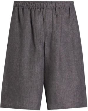 Dolce & Gabbana Linen Bermuda Shorts - Grey