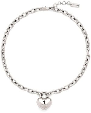 Marc Jacobs Heart Balloon Pendant Necklace - White