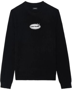 Zadig & Voltaire Kennedy Logo Crew Neck Sweater - Black
