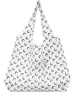 Marine Serre Moon-Print Tote Bag - White