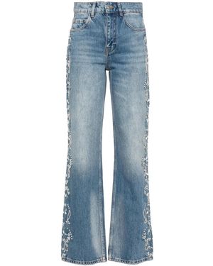 Maje Embroidered Jeans - Blue