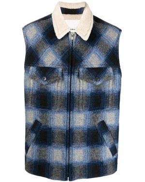 Isabel Marant Kiraneo Vest With Zipper - Blue