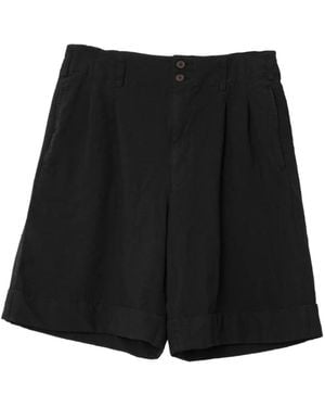 Comme des Garçons Pleated Turn-Up-Hem Trousers - Black