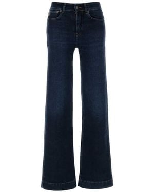 Lois Lorna Logo-Patch Jeans - Blue