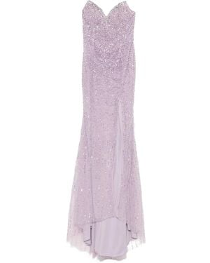 Holland & Holland Verziertes Maxikleid - Lila