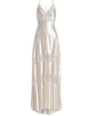 Alberta Ferretti Lace Panel Dress - White