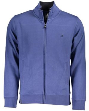 U.S. Grand Cardigan Zippé À Logo Brodé - Blue