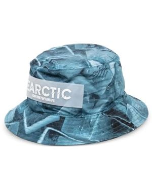 Emporio Armani Arctic-Print Bucket Hat - Blue