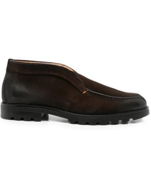 Santoni Loafer Mit Runder Kappe - Schwarz