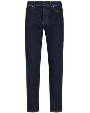 Stone Island Logo-embroidered jeans - Azul