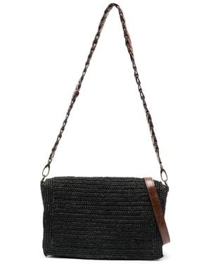 IBELIV Asa Schultertasche Aus Bast - Schwarz