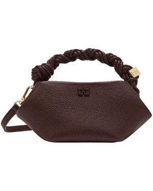 Ganni Grained Mini Bou Bag - Brown