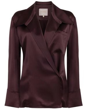 ROKSANDA Jana Silk-Satin Top - Purple