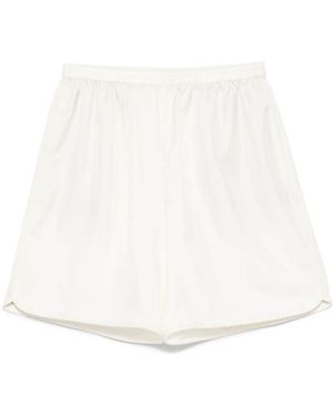 Rohe Shorts Aus Seide - Weiß