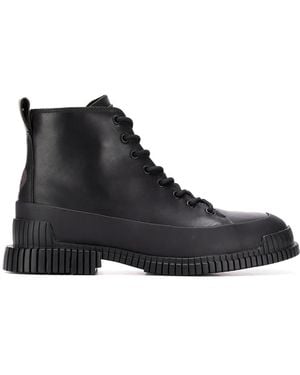 Camper Pix Lace-Up Boots - Black
