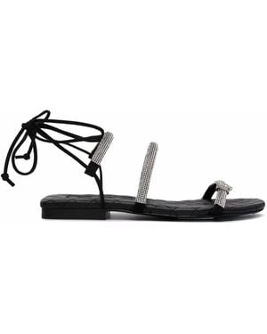 Philipp Plein Sandali Maltese Con Cristalli - Nero