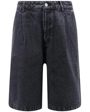 DUNST Pantalones Vaqueros Cortos Con Cinturón - Azul