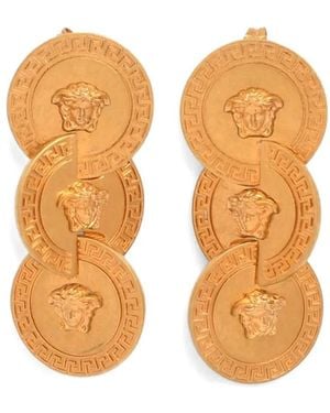Versace Medusa Greca Earrings - Orange