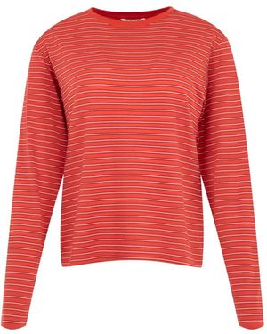 AURALEE Striped Long-Sleeve T-Shirt - Red