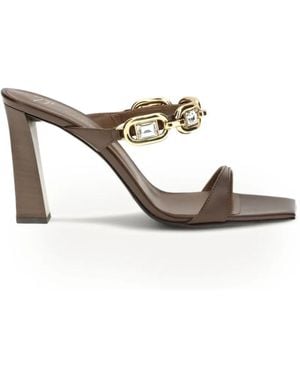 Giuseppe Zanotti Muse Chain-Embellished Sandals - White