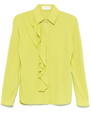 Victoria Beckham Crepe Shirt - Yellow