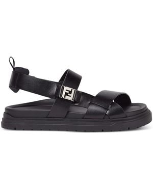 Fendi Sandalen mit Plateau - Schwarz