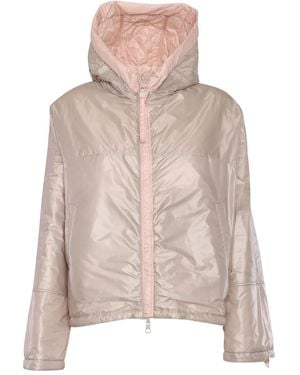 DUNO Quilted-Pattern Hooded Jacket - Multicolour