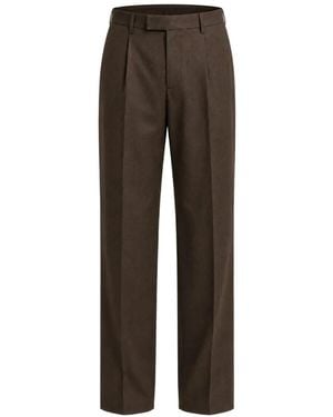 PT Torino Samuel Pleat-Detail Tailored Trousers - Brown