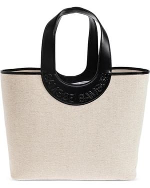 Samsøe & Samsøe Saberta Logo-Embossed Canvas Tote Bag - Natural
