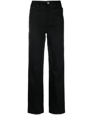 ROTATE BIRGER CHRISTENSEN Crystal-embellished Straight-leg Trousers - Black