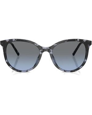 Dolce & Gabbana Tortoiseshell-Effect Round-Frame Sunglasses - Gray