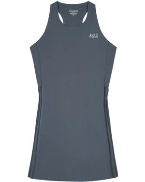 Sporty & Rich The Steffi Action Pleated Minidress - Blue
