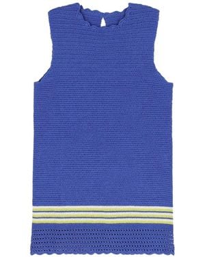 B.B. Wallace Stripe-Detail Sleeveless Top - Blue