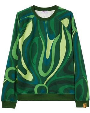 PUCCI Fleece-Sweatshirt Mit Marmo-Print - Grün