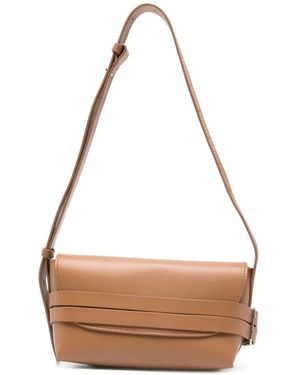Vic Matié Buckle Leather Shoulder Bag - White