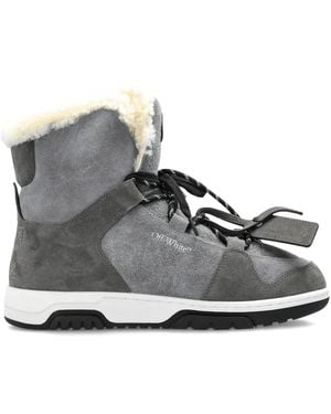 Off-White c/o Virgil Abloh Hi-Tops Lace-Up Sneakers - Gray